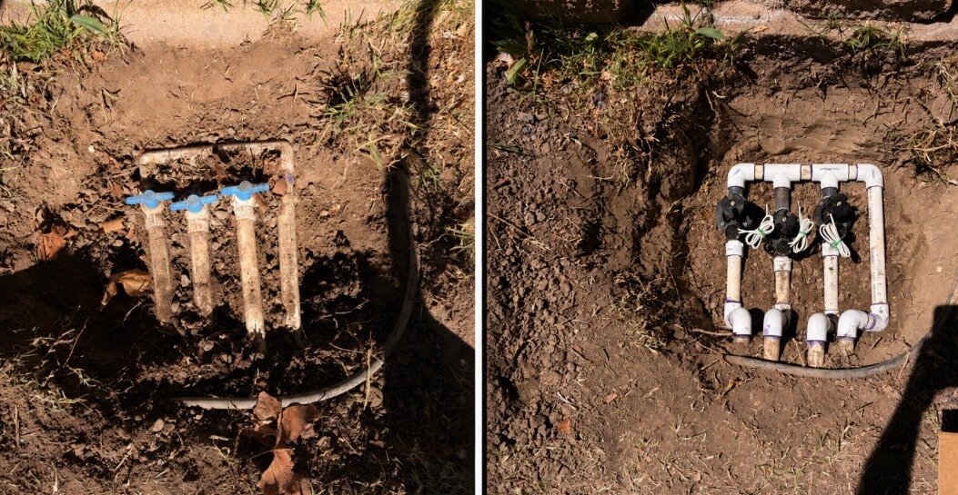 Recent sprinkler repair work by Outpour Irrigation