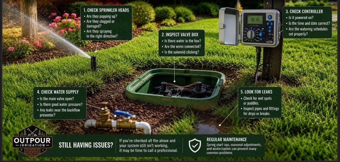 System troubleshooting for sprinkler systems by Outpour Irrigation